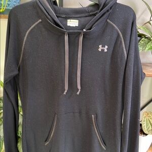 Under Armour Black Waffle Pattern Pullover Hoodie